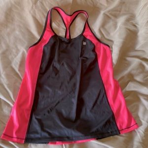 VSX, pink & black workout tank. Size Medium.